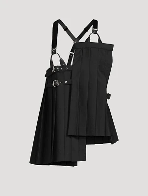 Pleated Wool Gabardine Vest