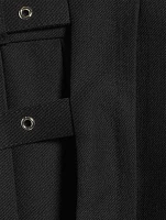 Pleated Wool Gabardine Vest