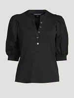 Coralee Puff-Sleeve T-Shirt