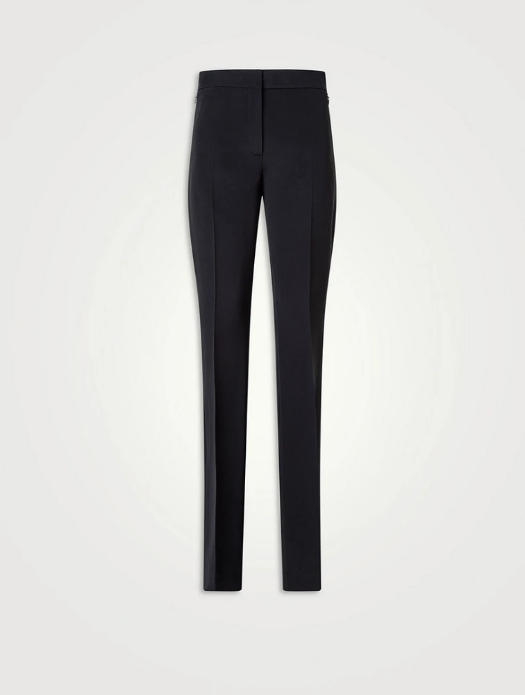 Carl Silk Crêpe Straight-Leg Trousers