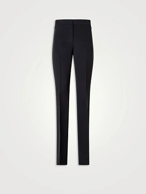 Carl Silk Crêpe Straight-Leg Trousers