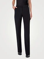 Carl Silk Crêpe Straight-Leg Trousers