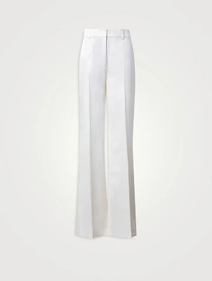 Florine Satin Straight-Leg Trousers