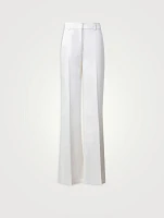 Florine Satin Straight-Leg Trousers