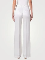 Florine Satin Straight-Leg Trousers