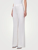 Florine Satin Straight-Leg Trousers