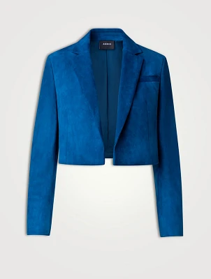 Gian Cropped Suede Blazer