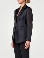 Taddeo Single-Breasted Silk Blazer