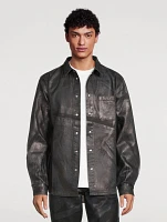 Foiled Denim Shirt Jacket