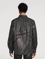 Foiled Denim Shirt Jacket