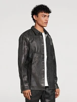 Foiled Denim Shirt Jacket