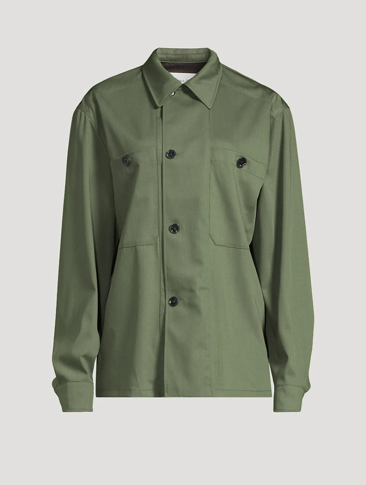 Soft Wool Military Overshirt