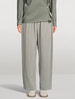 Silk And Nylon Relaxed Pants