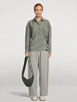 Silk And Nylon Relaxed Pants