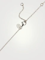 Bar 18K White Gold Necklace With Diamonds