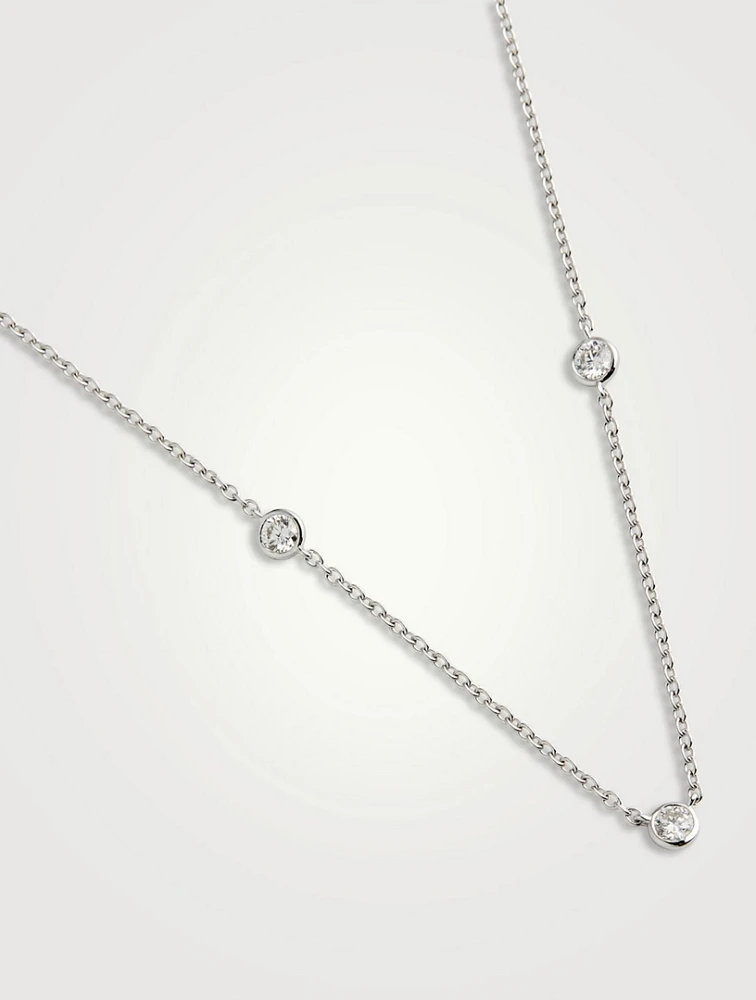 Cascade 18K Gold Seven-Stone Necklace With Diamonds