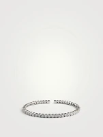 Open Flex 18K White Gold Bangle With Diamonds