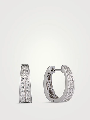 Meryl 18K Gold Huggie Earrings With Diamonds
