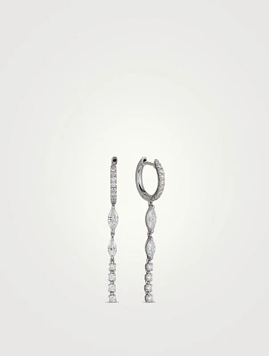 Olympia 18K White Gold Drop Earrings With Diamonds