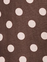 Lori Linen Dress Polka Dot Print