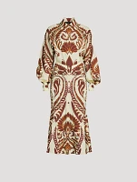 Printed Cotton Shirt Dress