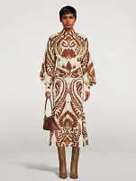 Printed Cotton Shirt Dress