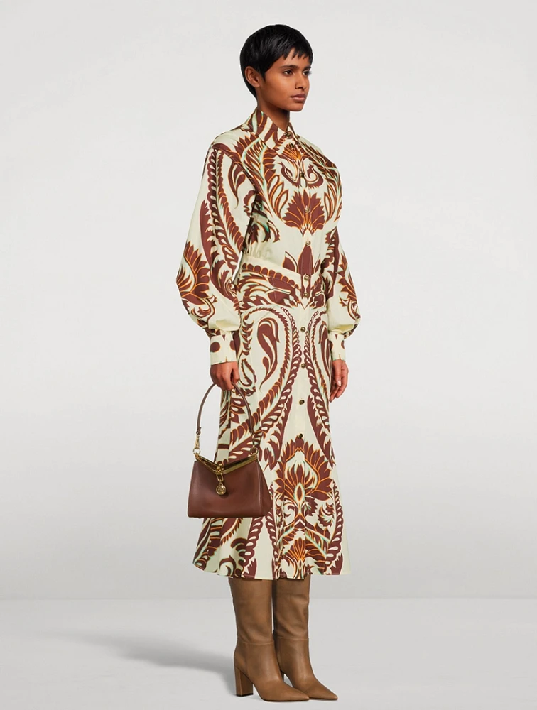 Printed Cotton Shirt Dress