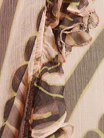 Silk Wrap Dress Angkor Print