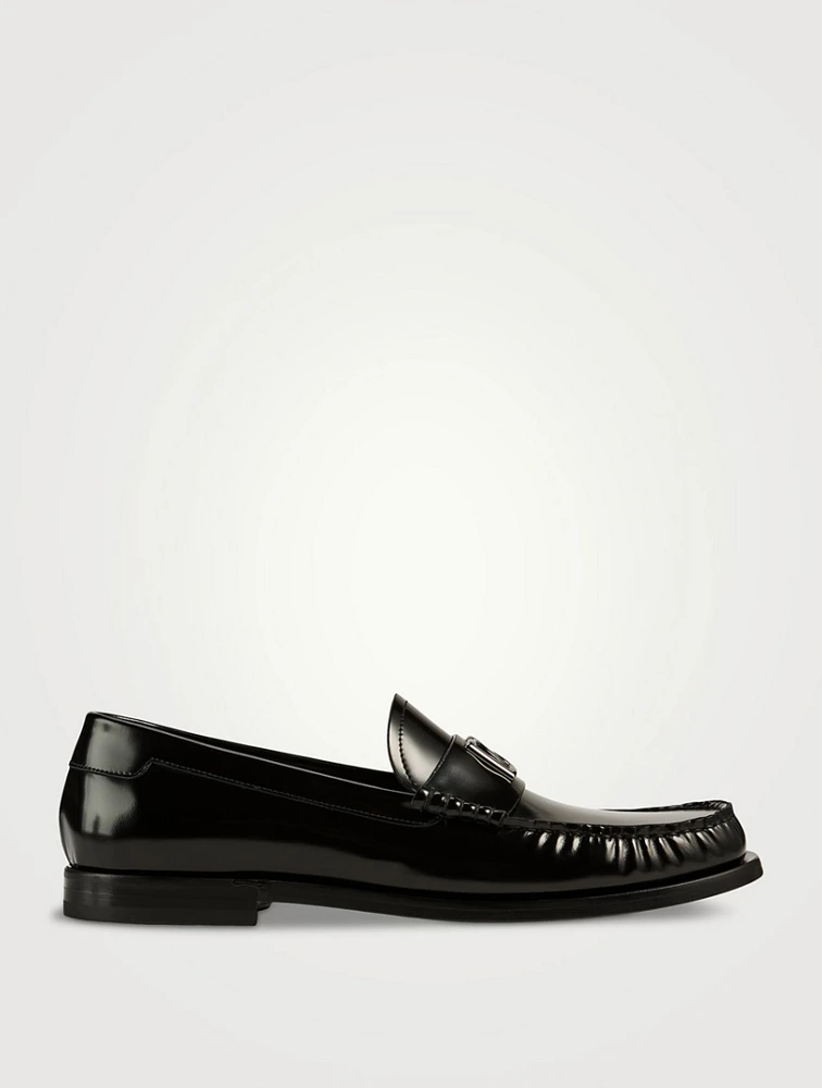 Brushed Leather Loafers