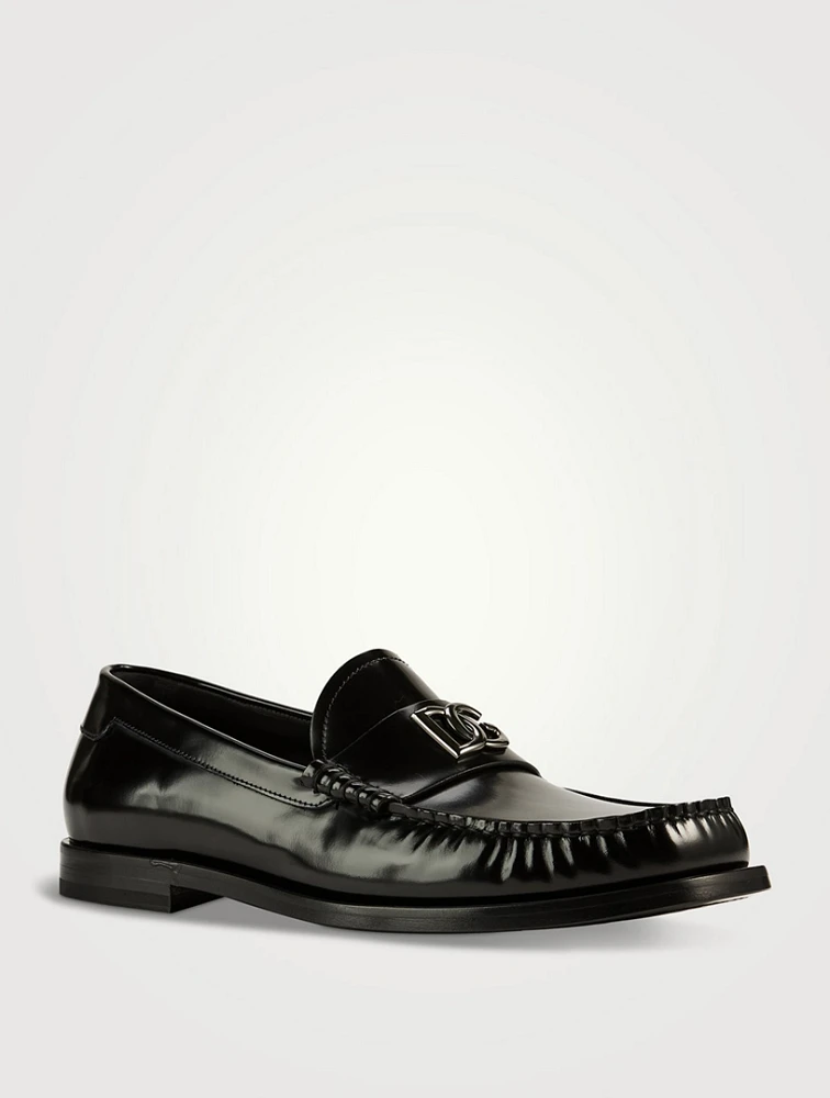 Brushed Leather Loafers