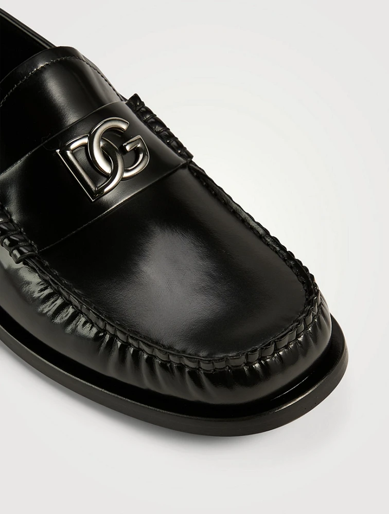 Brushed Leather Loafers