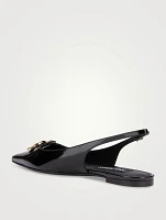 Lollo Patent Leather Slingback Flats