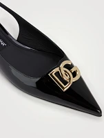 Lollo Patent Leather Slingback Flats