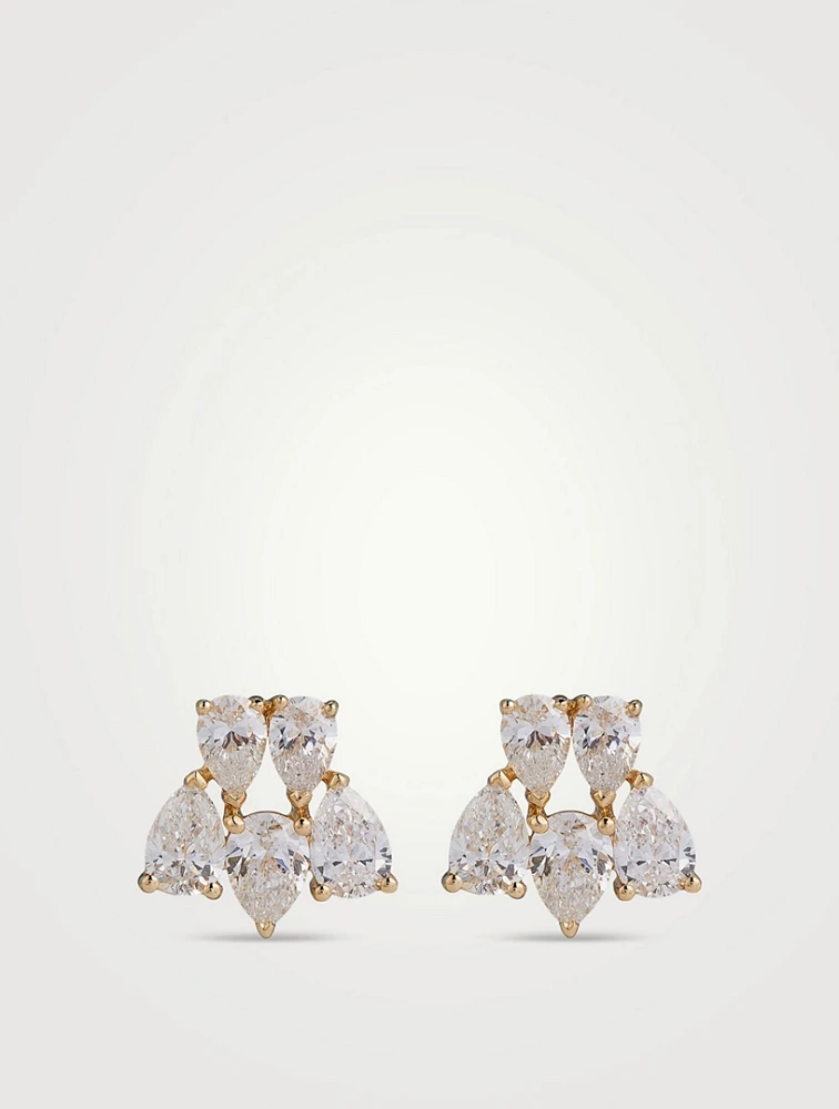 Clara 18K Gold Earrings With Diamonds