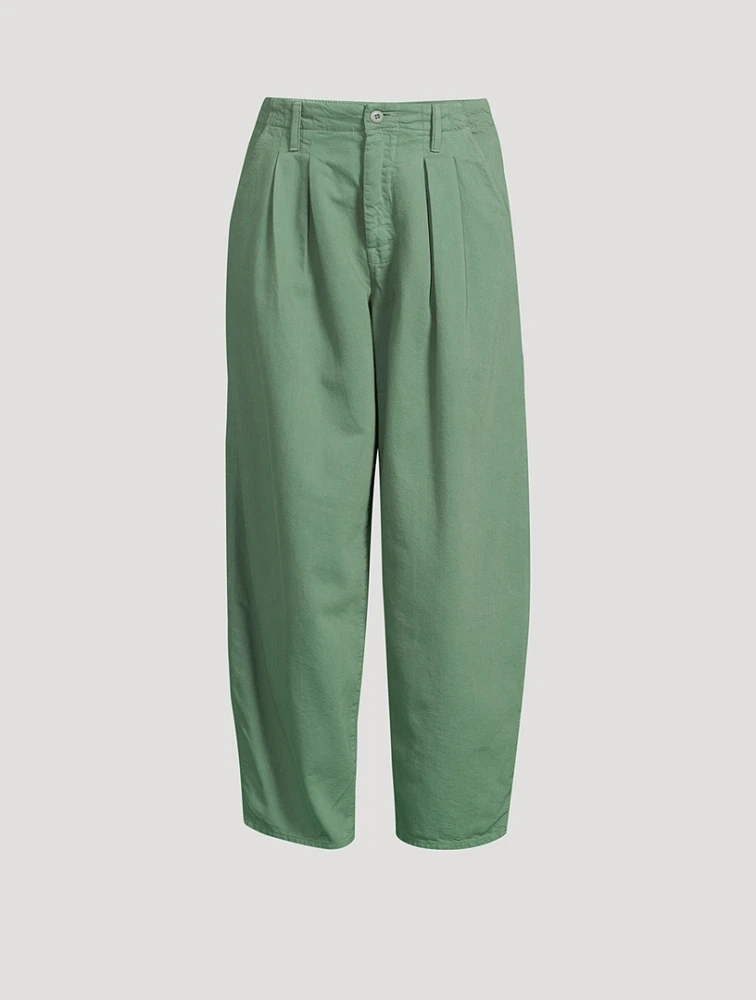 The Pleated Tapered-Leg Trousers