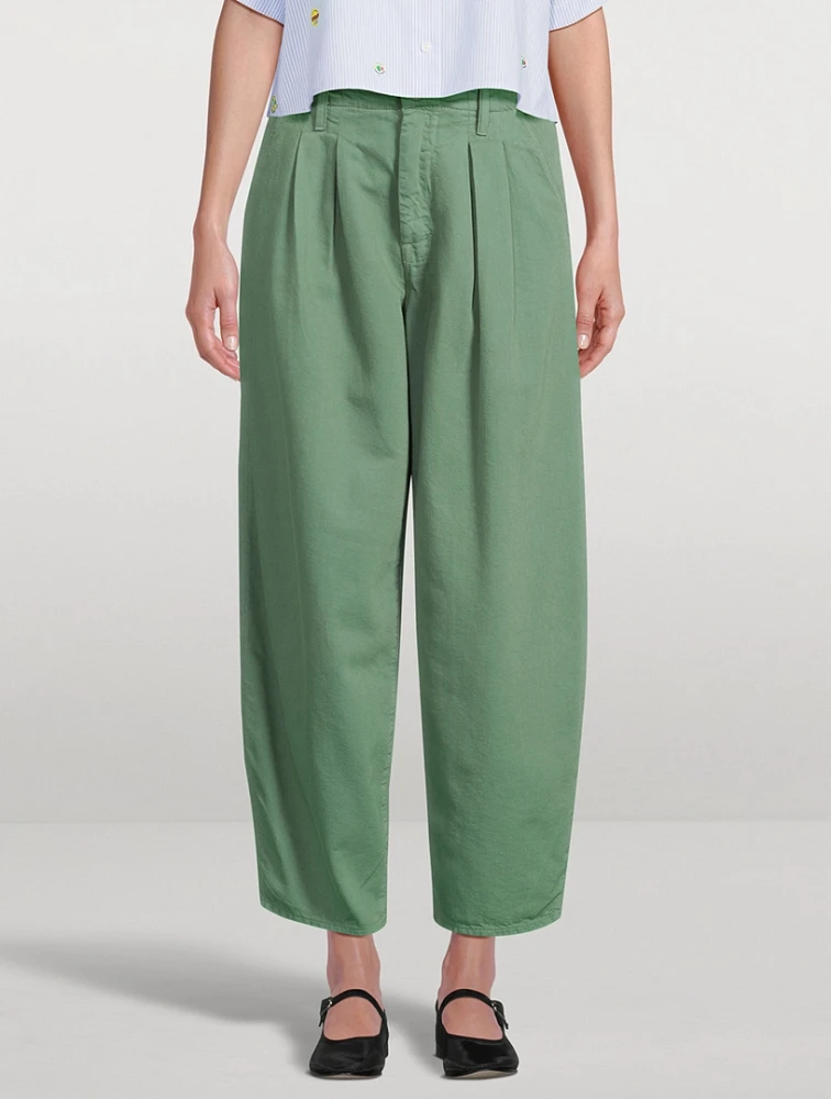 The Pleated Tapered-Leg Trousers