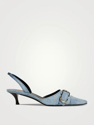 Voyou Denim Slingback Pumps