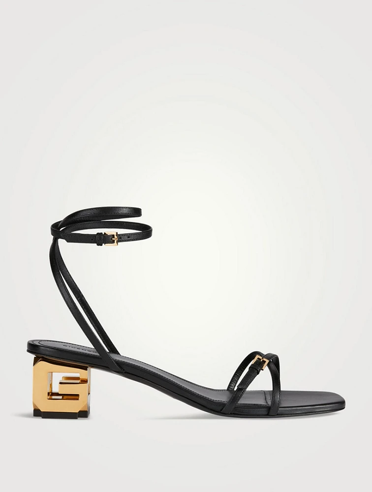 G Cube Leather Sandals