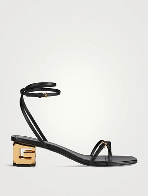 G Cube Leather Sandals