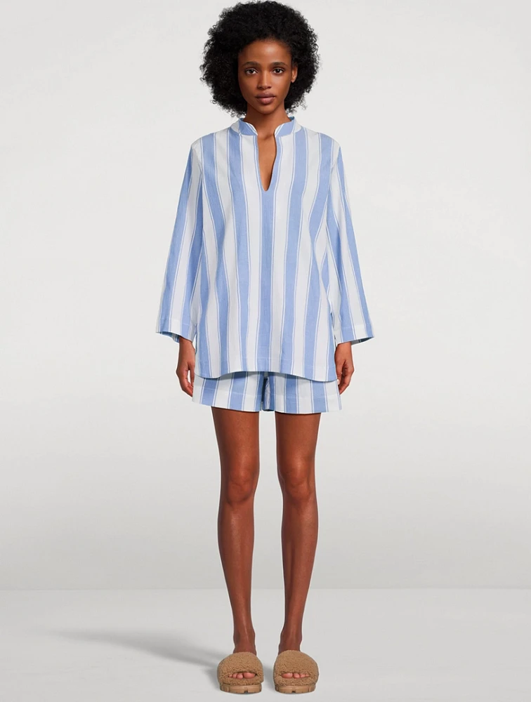 Feluka Boat Top And Shorts Set Stripe Print