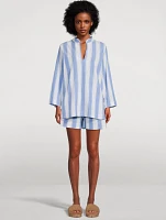Feluka Boat Top And Shorts Set Stripe Print