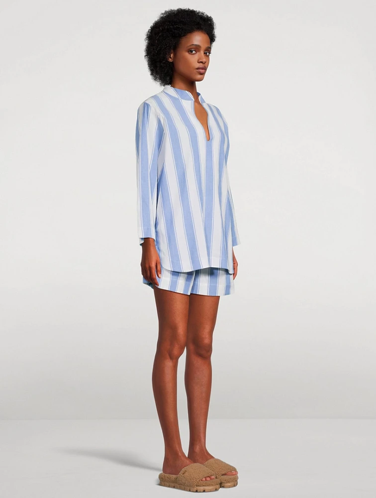 Feluka Boat Top And Shorts Set Stripe Print