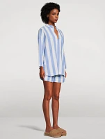 Feluka Boat Top And Shorts Set Stripe Print