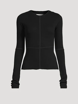 Long-Sleeve T-Shirt With Elbow Slits