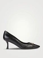 Bria Leather Cap-Toe Pumps