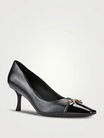 Bria Leather Cap-Toe Pumps