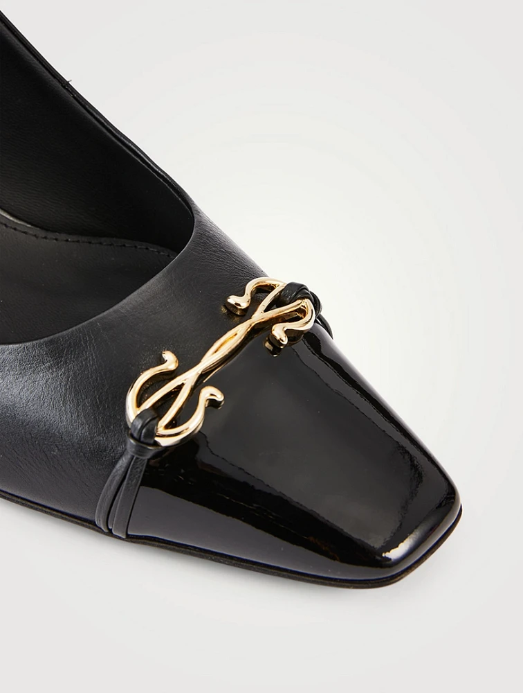 Bria Leather Cap-Toe Pumps
