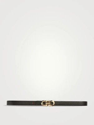 Reversible Leather Gancini Belt