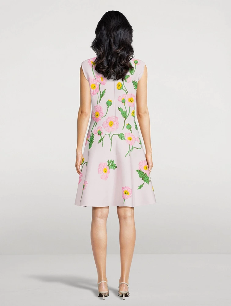Painted Poppies Jacquard Dress