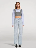 Straight-Leg Jeans Logo Print